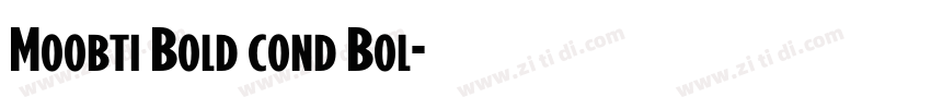 Moobti Bold cond Bol字体转换